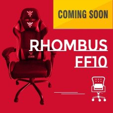 itek Gaming Chair RHOMBUS FF10 - Tessuto, Doppio Cuscino, Schienale Reclinabile, Nero Rosso