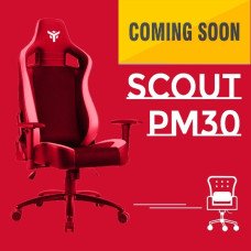 itek Gaming Chair SCOUT PM30 - PVCe Tessuto, Braccioli 4D, Nero Bianco
