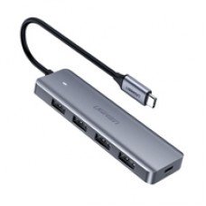 UGREEN HUB 4xUSB3.0 con USB-C Power Supply, case ultra slim in metallo