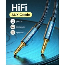 UGREEN Cavo Audio 3.5mm maschio a 3.5mm maschio, placcato in oro con case in metallo 3m (Blue)