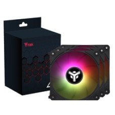 Kit 3x Ventola per case UW12 Black - 12cm, ARGB Sync 5V 3pin, 4pin PWM, Senza fili