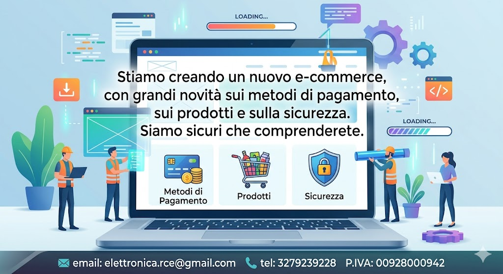 Lavori in corso - Stiamo creando un nuovo e-commerce